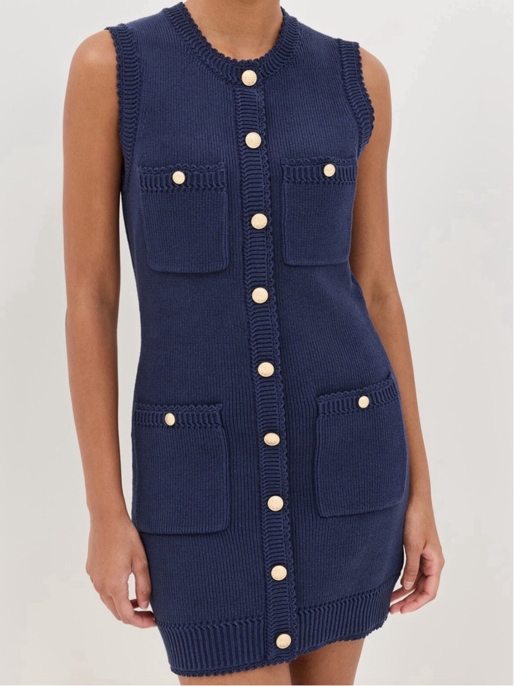 Caroline Costas Navy Blue Mini Dress size large